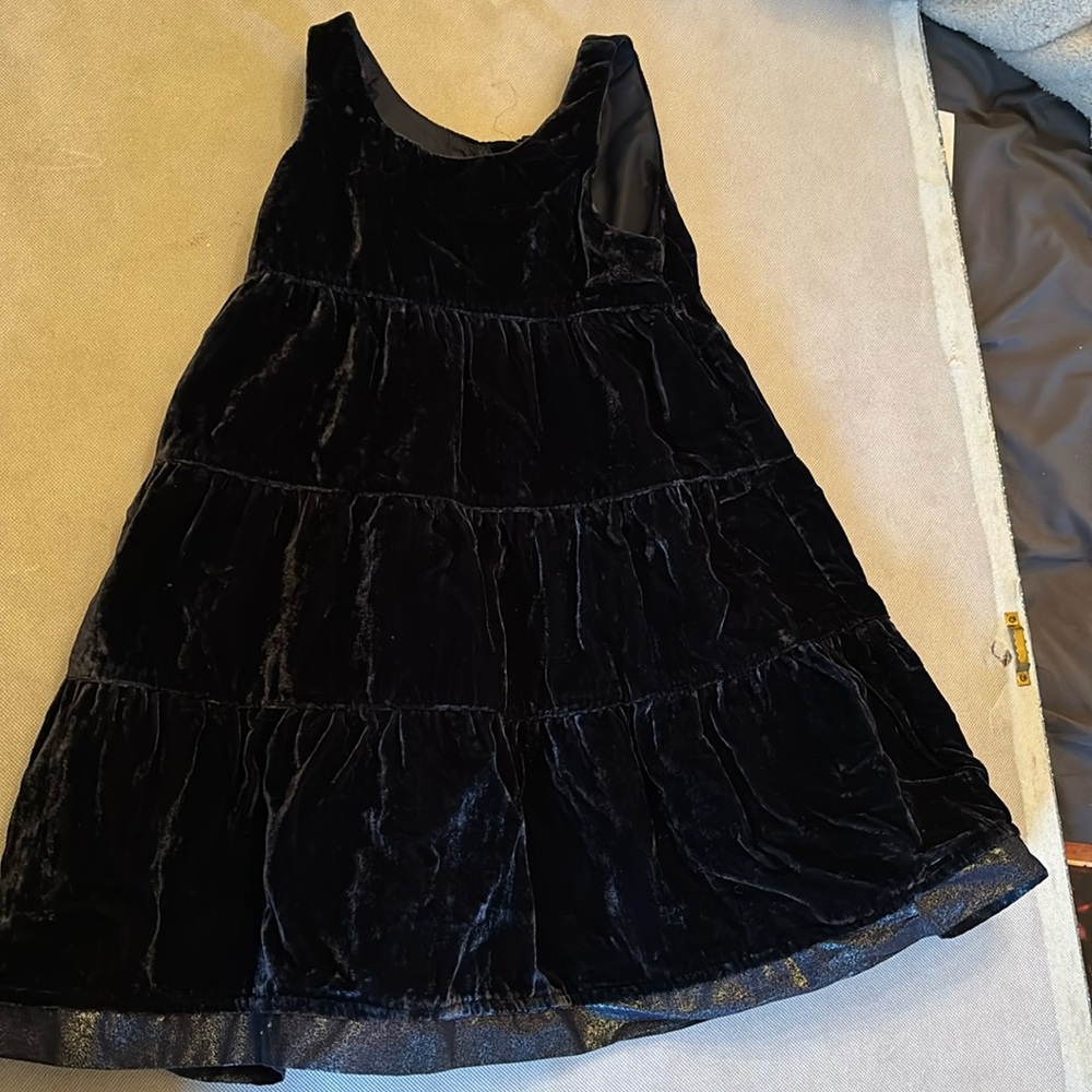 H&M  blue velvet dress kids size 2/3